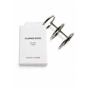 Cloth & Paper Rings Silver 1 Inch Metal Binder 2 for total of 6 holes